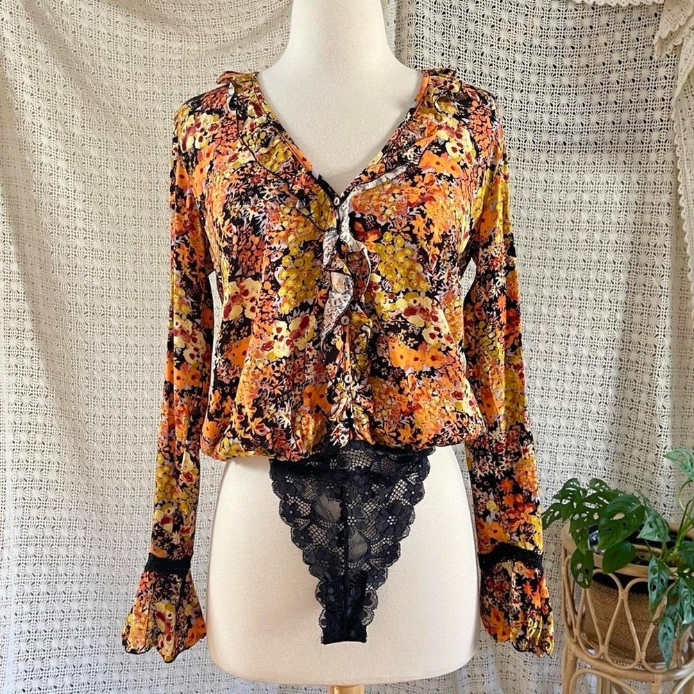 Intimately Free People NWT Heatwave Floral Bodysuit Size XS